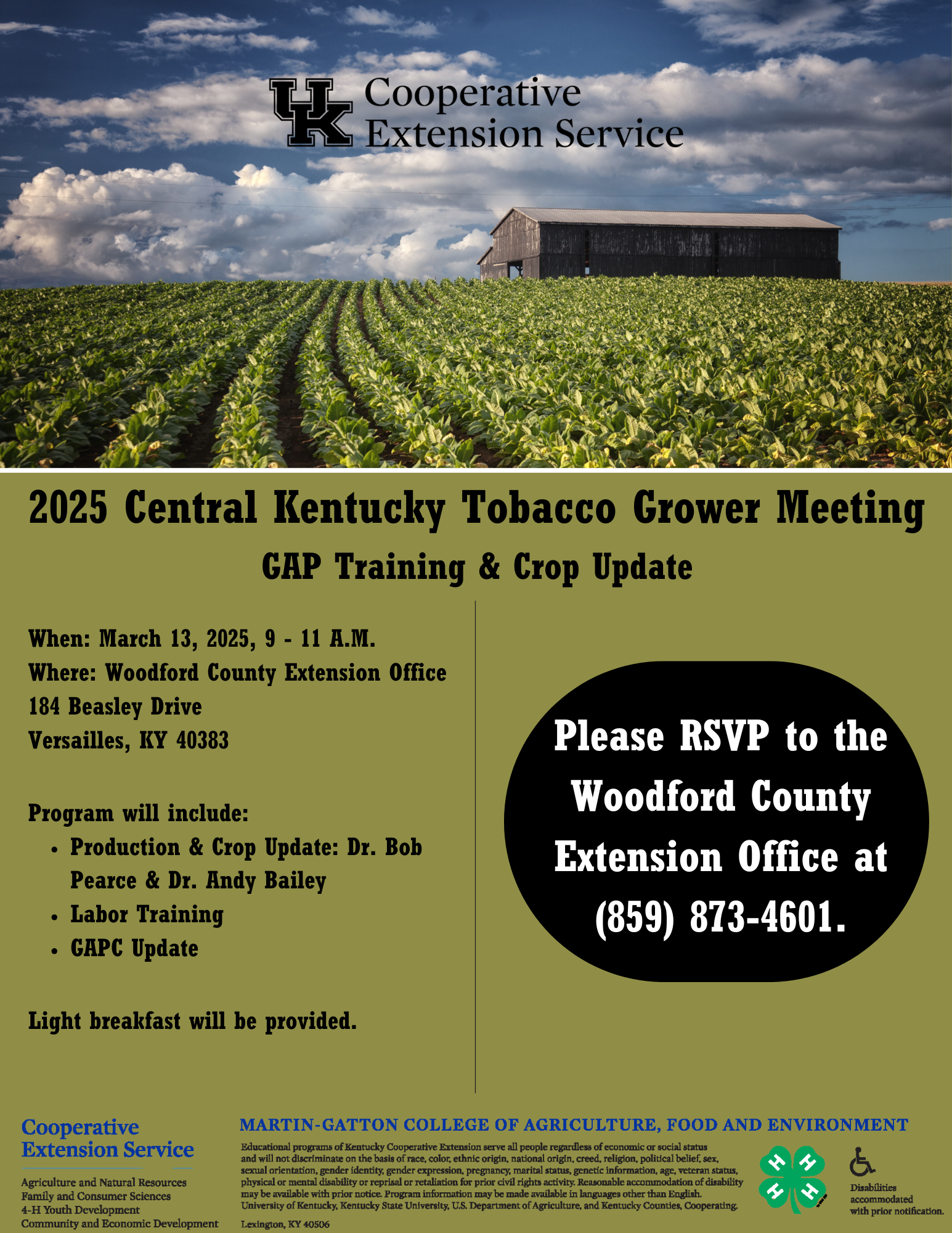 Central KY Tobacco Grower Meeting