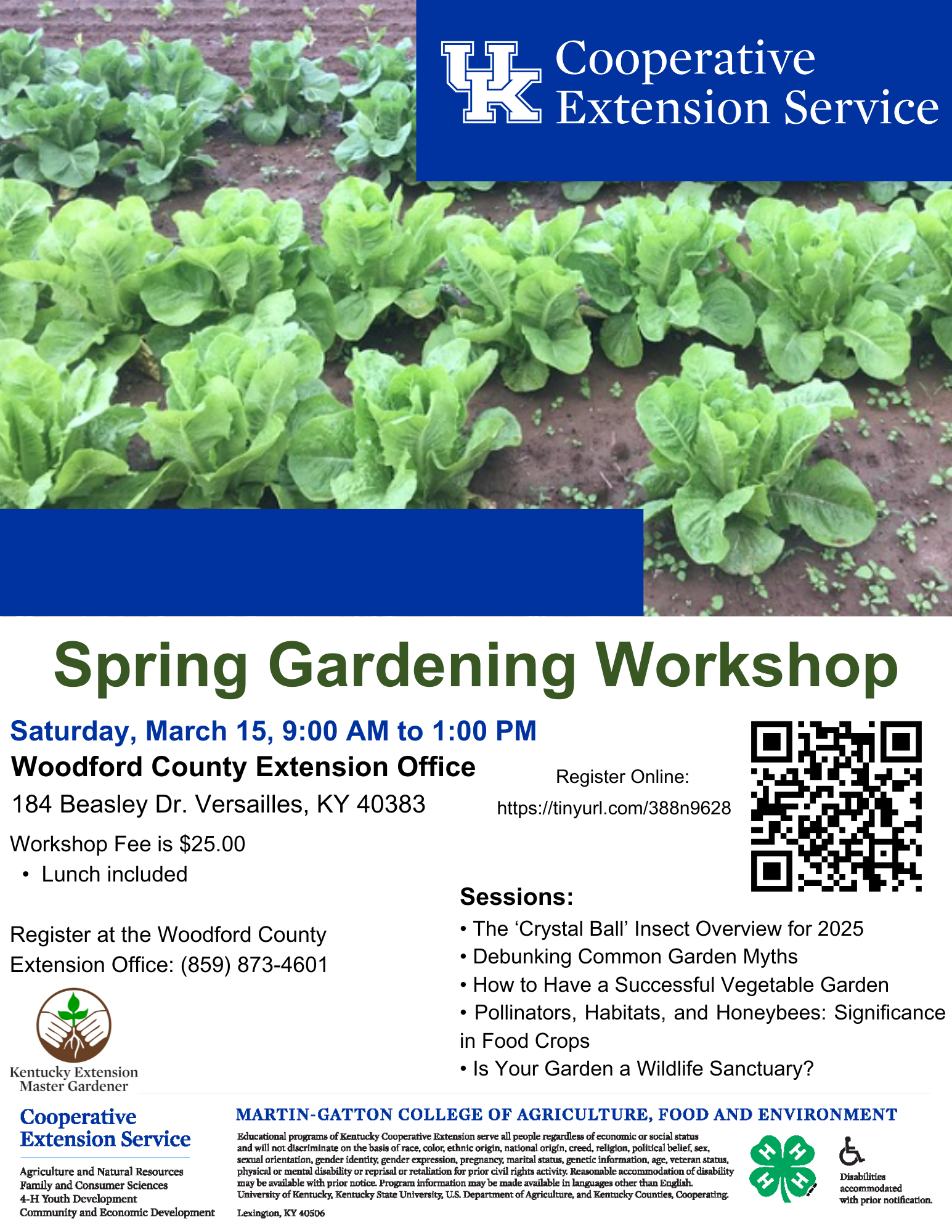 2025 Spring Gardening Workshop Flyer