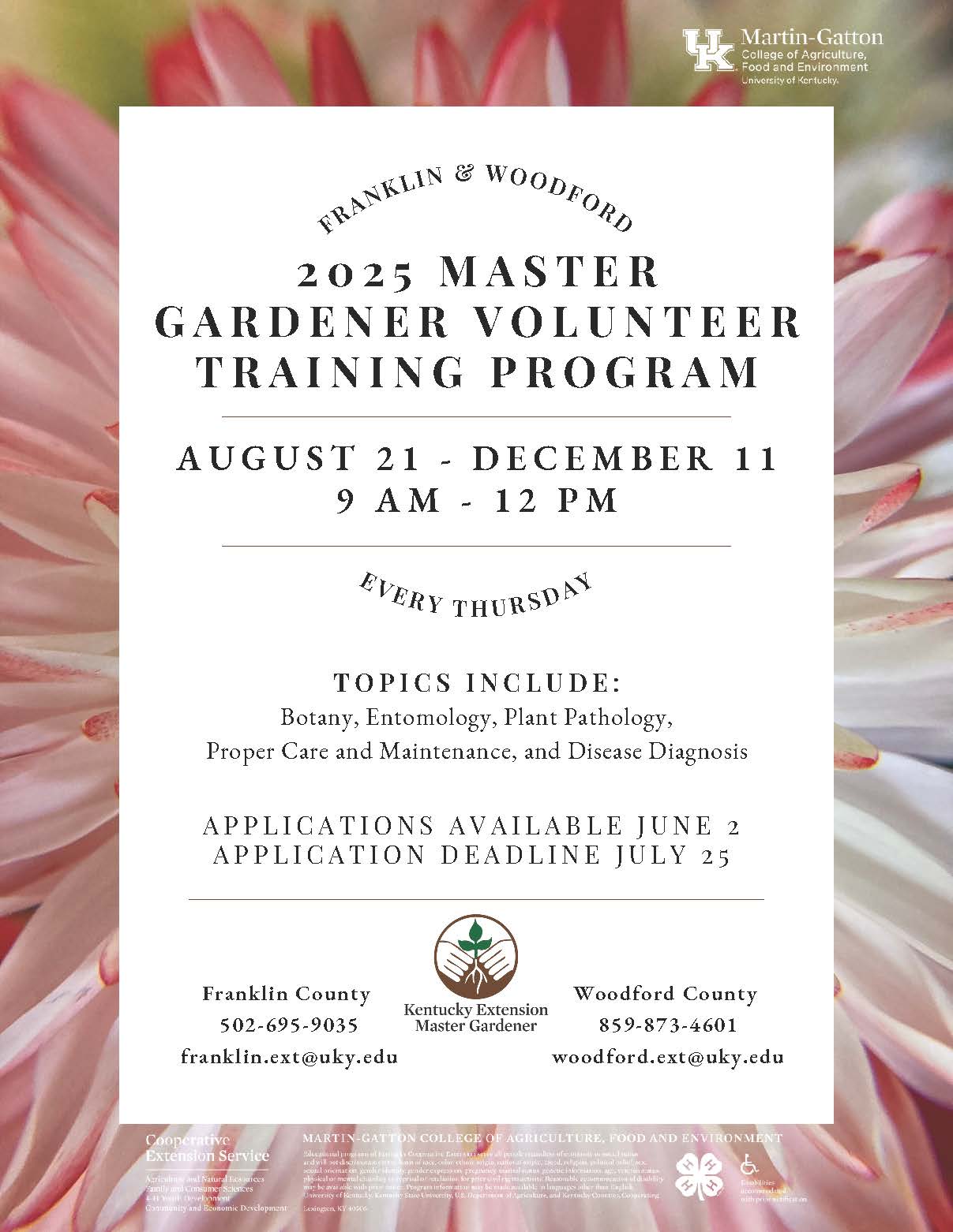 2025 Master Gardener Flyer