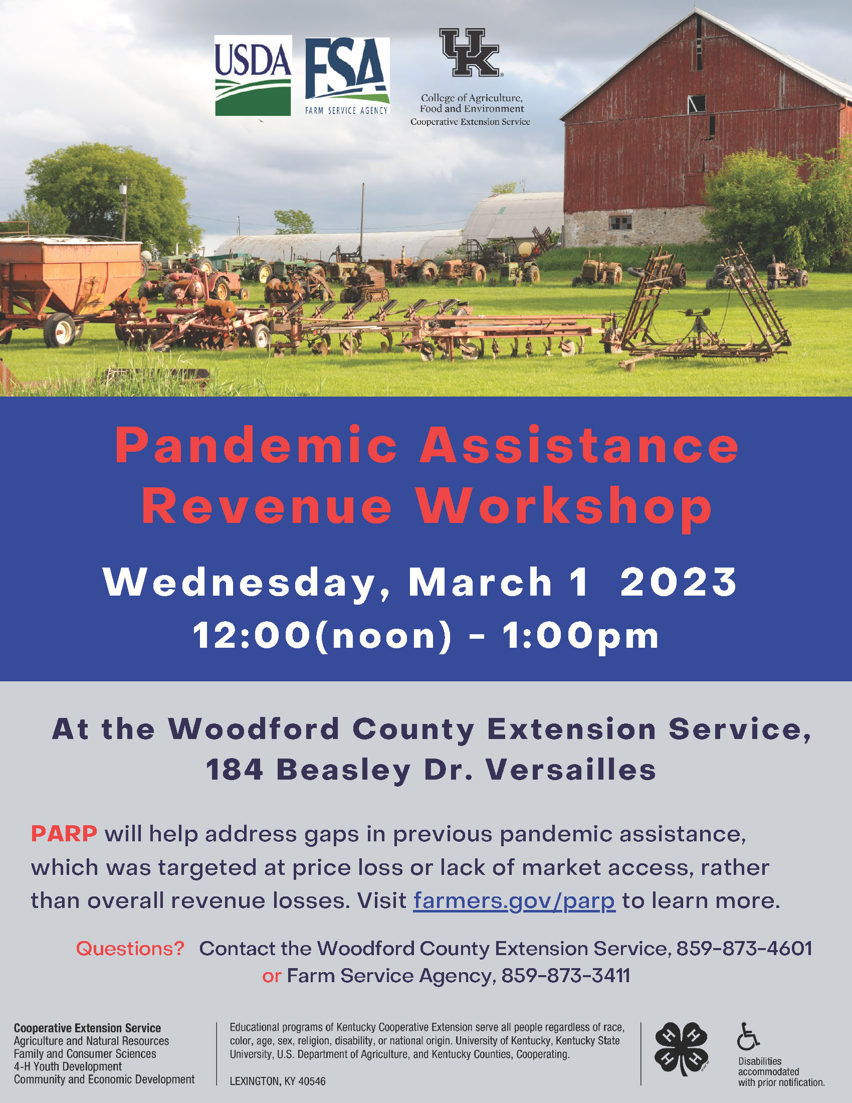 Pandemis Assistance Revenue Workshop