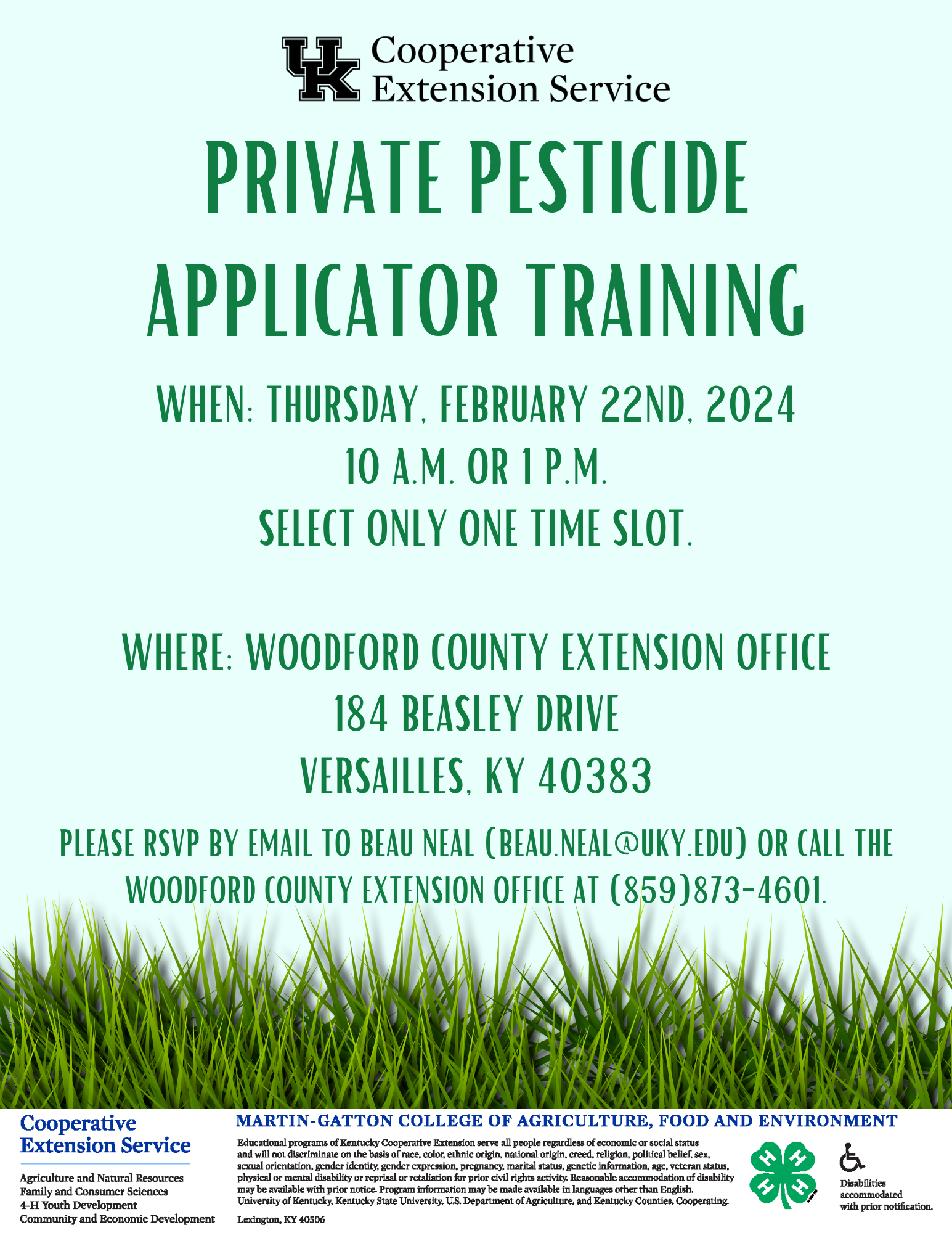 Private Pesticide Applicator Training