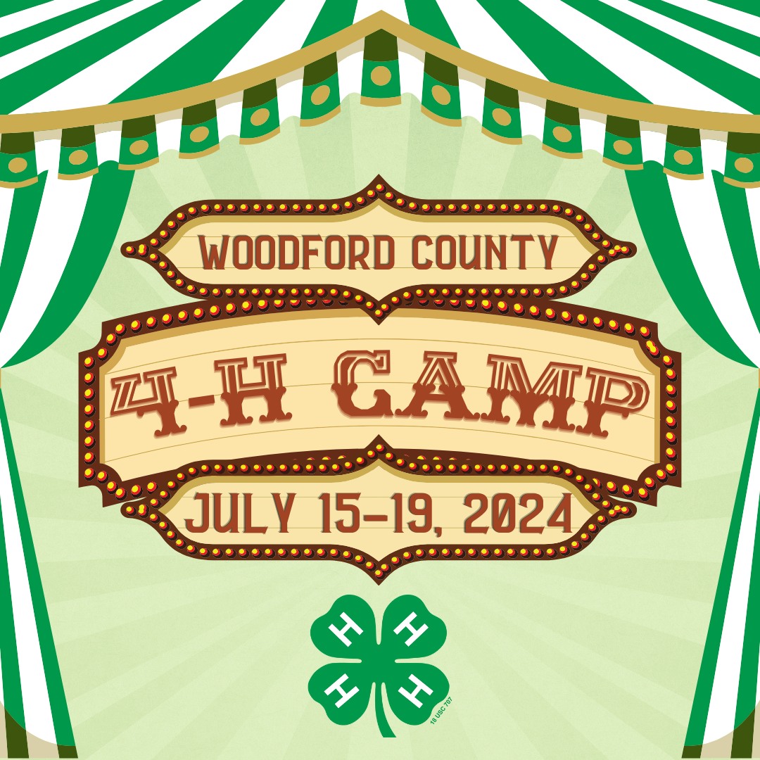 circus tent with camp dates July 15-19, 2024