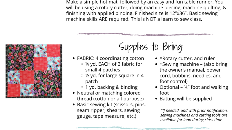 Learn to Quilt